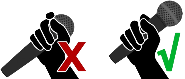 Cupping The Mic 650×279 - Proper Microphone Technique (650x279), Png Download