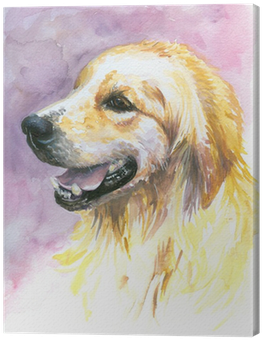 Labrador Golden Retriever Watercolor Painted - Designart 'sweet Yellow God Watercolor' Painting Print (400x400), Png Download