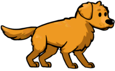 Golden Retriever - Golden Retriever Fallout (400x300), Png Download