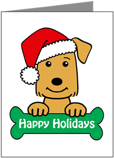 Golden Retriever Santa Note Cards - Yorkie Santa Round Ornament (350x350), Png Download