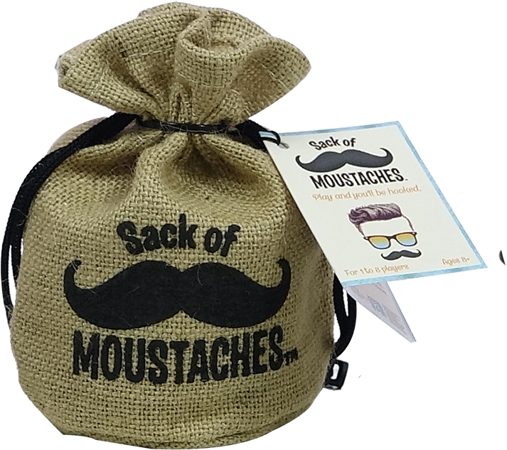 Using Only One Hand, Pick Up A Moustache By The End, - Sack Of Moustaches Game (893x846), Png Download