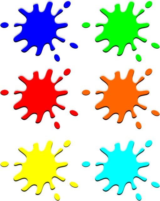 Blots, Blobs, Colors, Drops, Ink, Splash, Blue, Green - Color Drop In Png (510x640), Png Download
