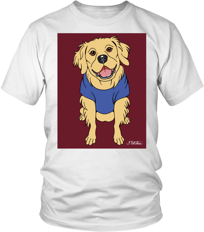 Golden Retriever Dog T-shirt - Bts Rap Monster T Shirt (800x800), Png Download