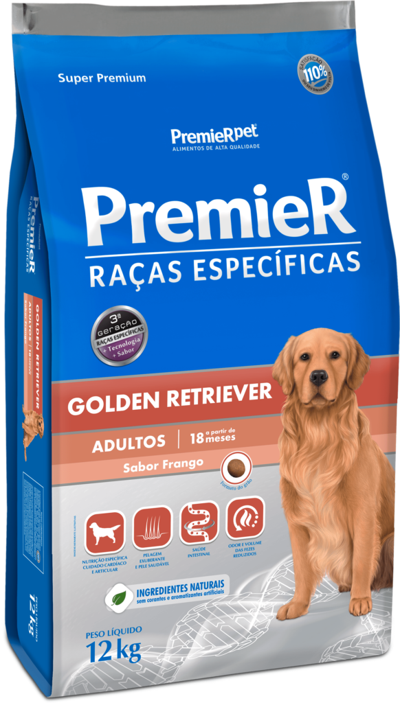 Premier Raças Específicas Golden Retriever Cães Adultos - Premier Seleção Natural (582x1024), Png Download