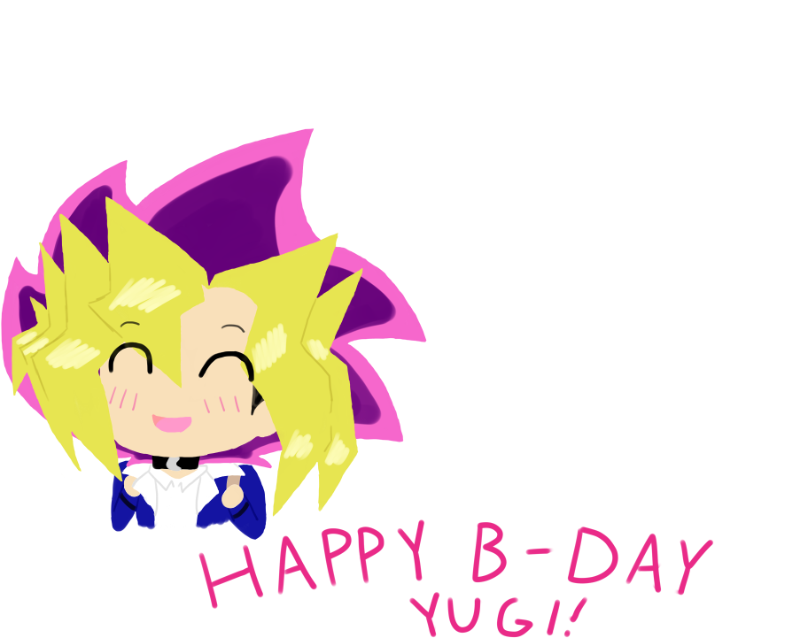 “happy Birthday Yugi ” - Cartoon (1023x723), Png Download