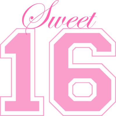 Sweet Sixteen Party - Varsity Font Number 6 Red Throw Blanket (398x400), Png Download