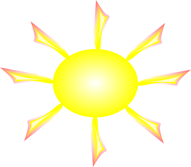 Clip Art Library Download Yellow Sun Background Panda - Cartoon Sun With Black Background (640x558), Png Download