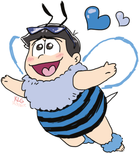 Cute Bee With Trail Cliparts - Tumblr (500x530), Png Download