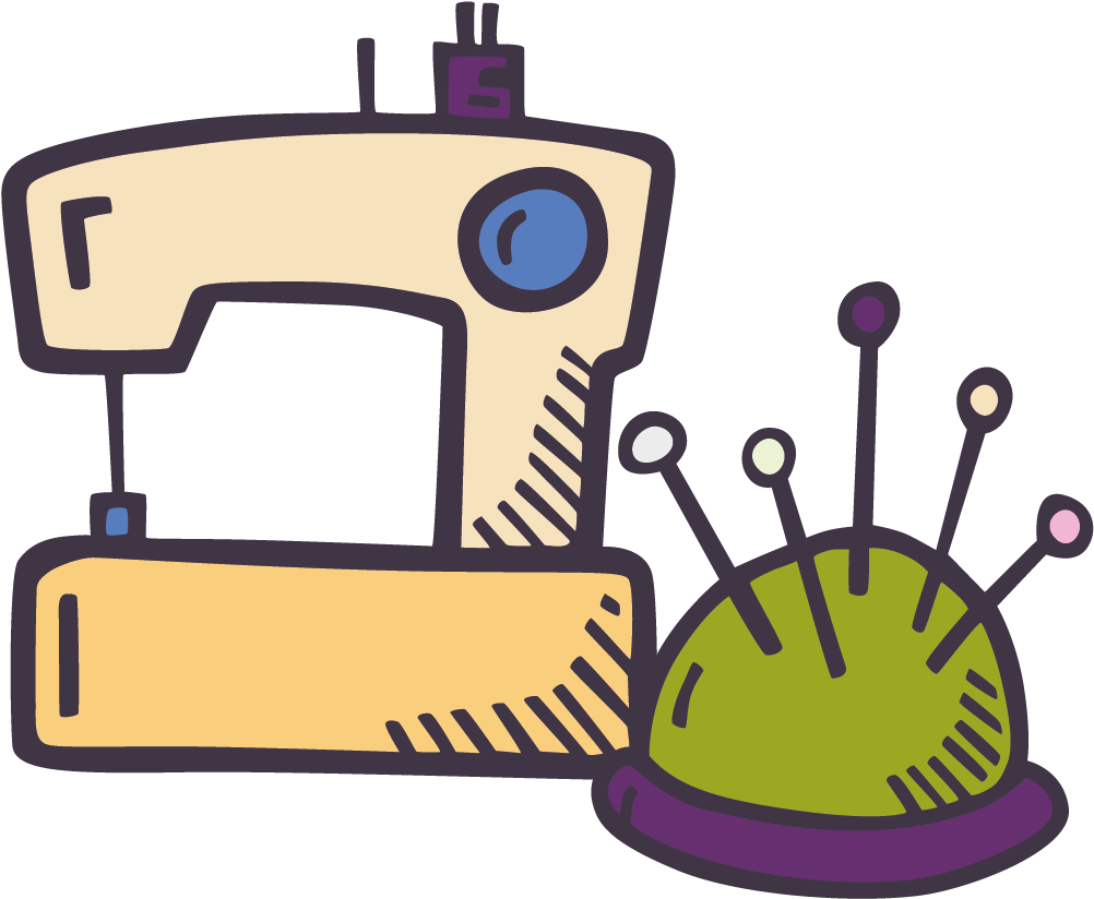 Sewing - Sewing Machine Doodle (1173x1173), Png Download