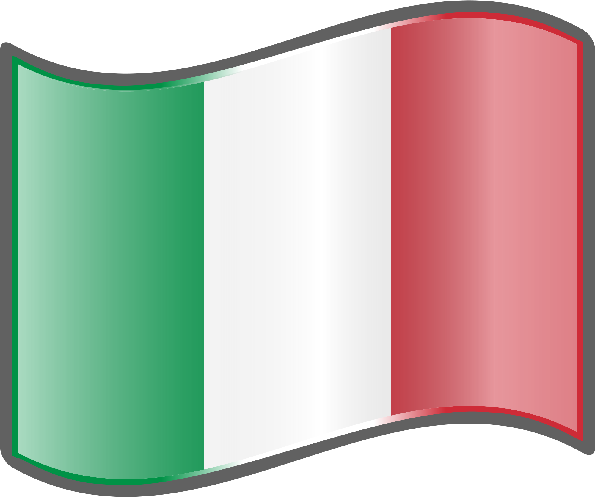 Open - Nuvola Flag Italy (2000x2000), Png Download