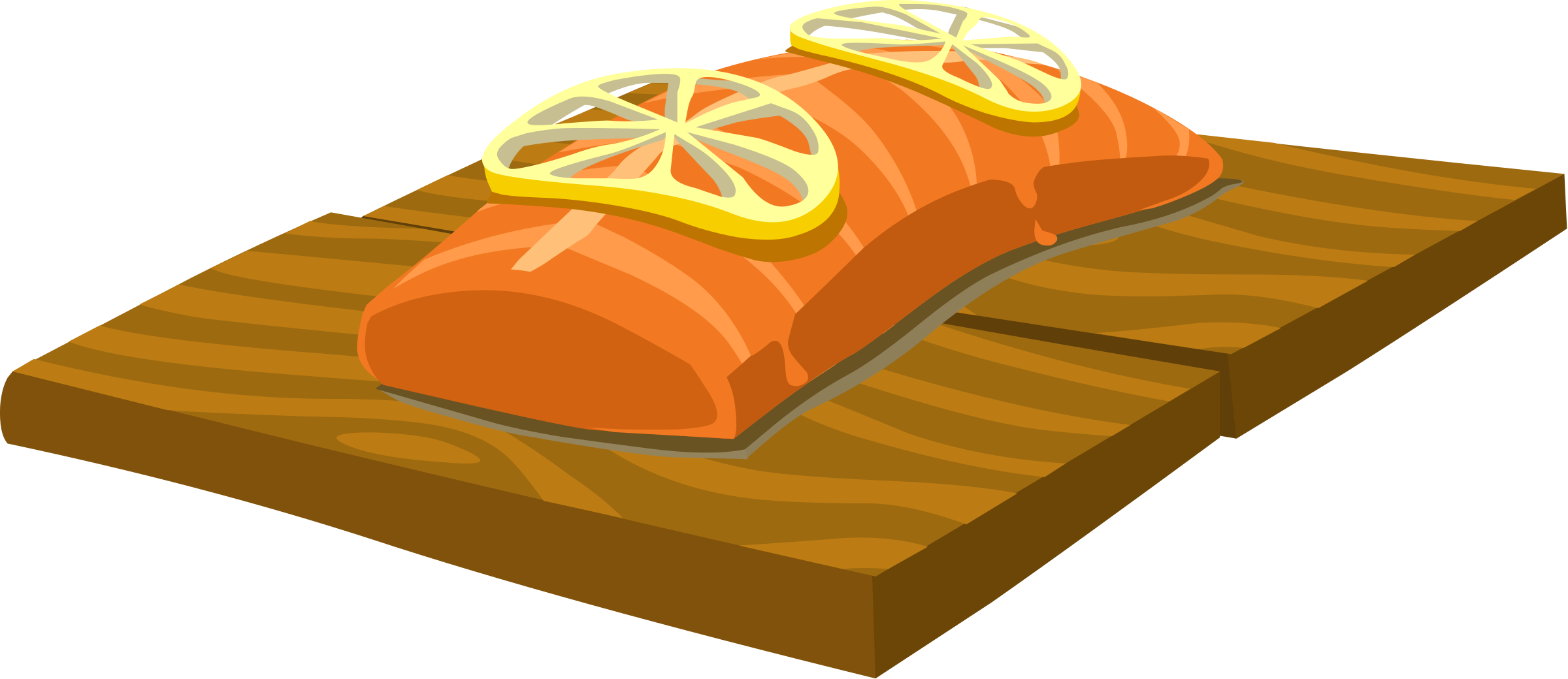 This Free Icons Png Design Of Food Cedar Plank Salmon (2400x1040), Png Download