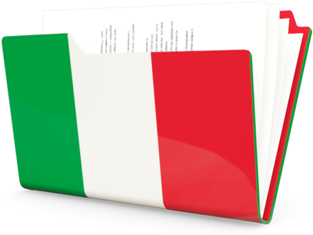 Illustration Of Flag Of Italy - Italian Folder Icon (640x480), Png Download