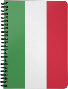 Italian Flag Spiral Bound Notebook - Notebook (390x390), Png Download