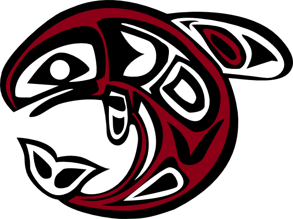 Free Vector Native Salmon Clip Art - First Nations Clip Art (600x449), Png Download