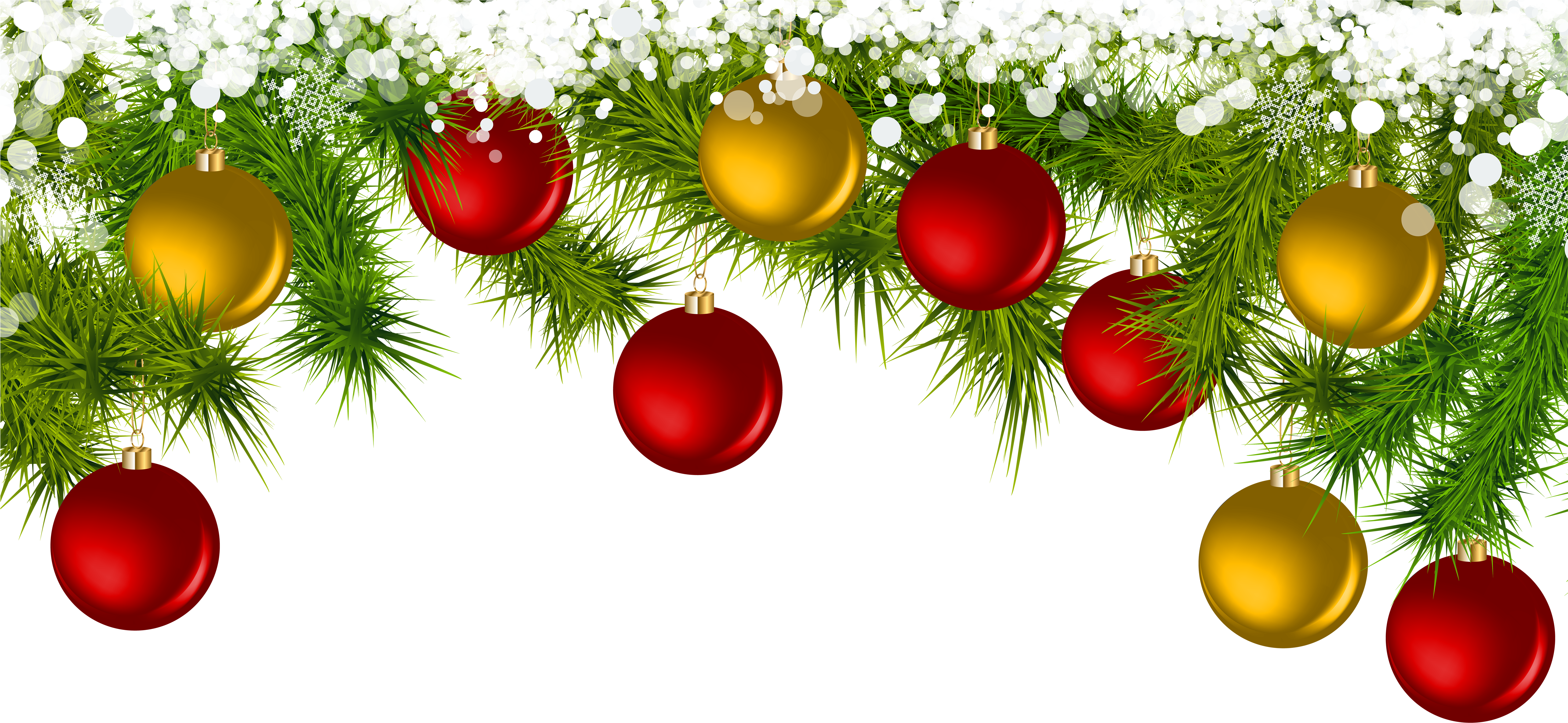 Christmas Balls Png (6000x2851), Png Download