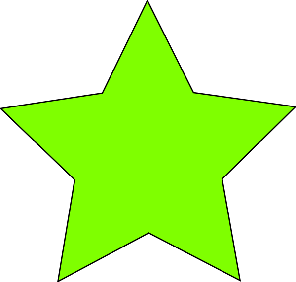 Light Green Star Clipart Png For Web (600x572), Png Download