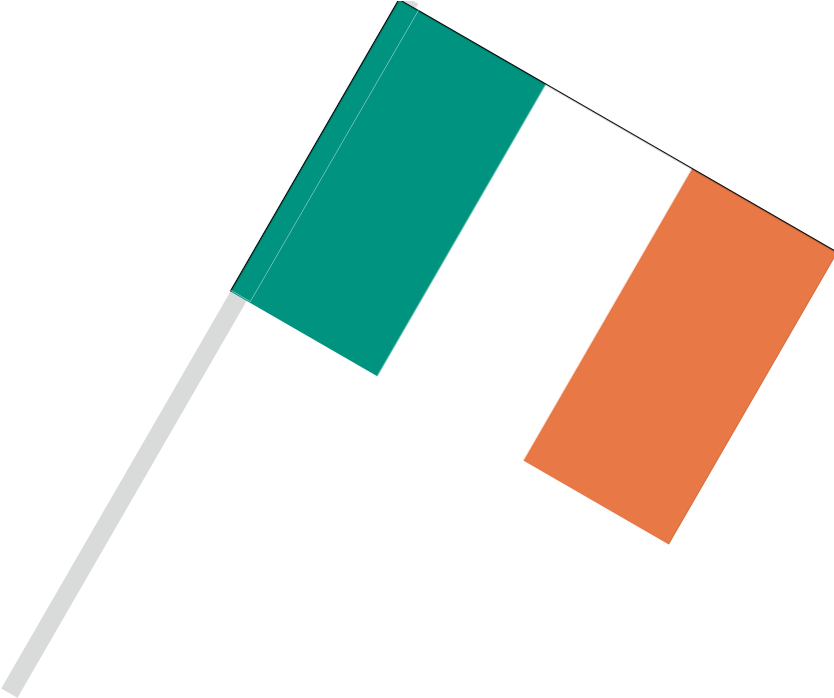 Irish Flag Png - Italy Flag Pole Png (835x763), Png Download