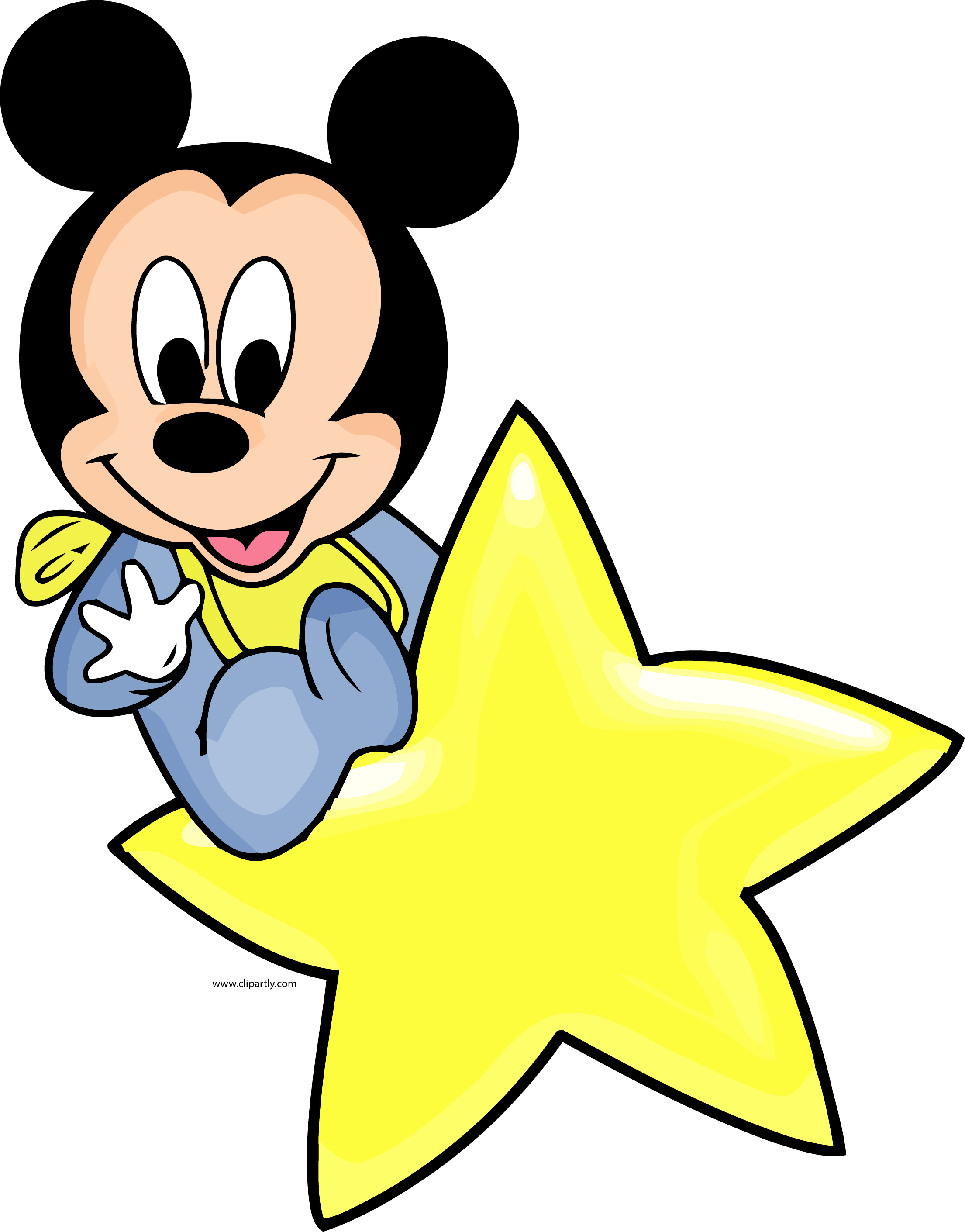 Disney Baby Star Clipart Png - Baby Mickey Mouse Clipart Free (2210x2821), Png Download
