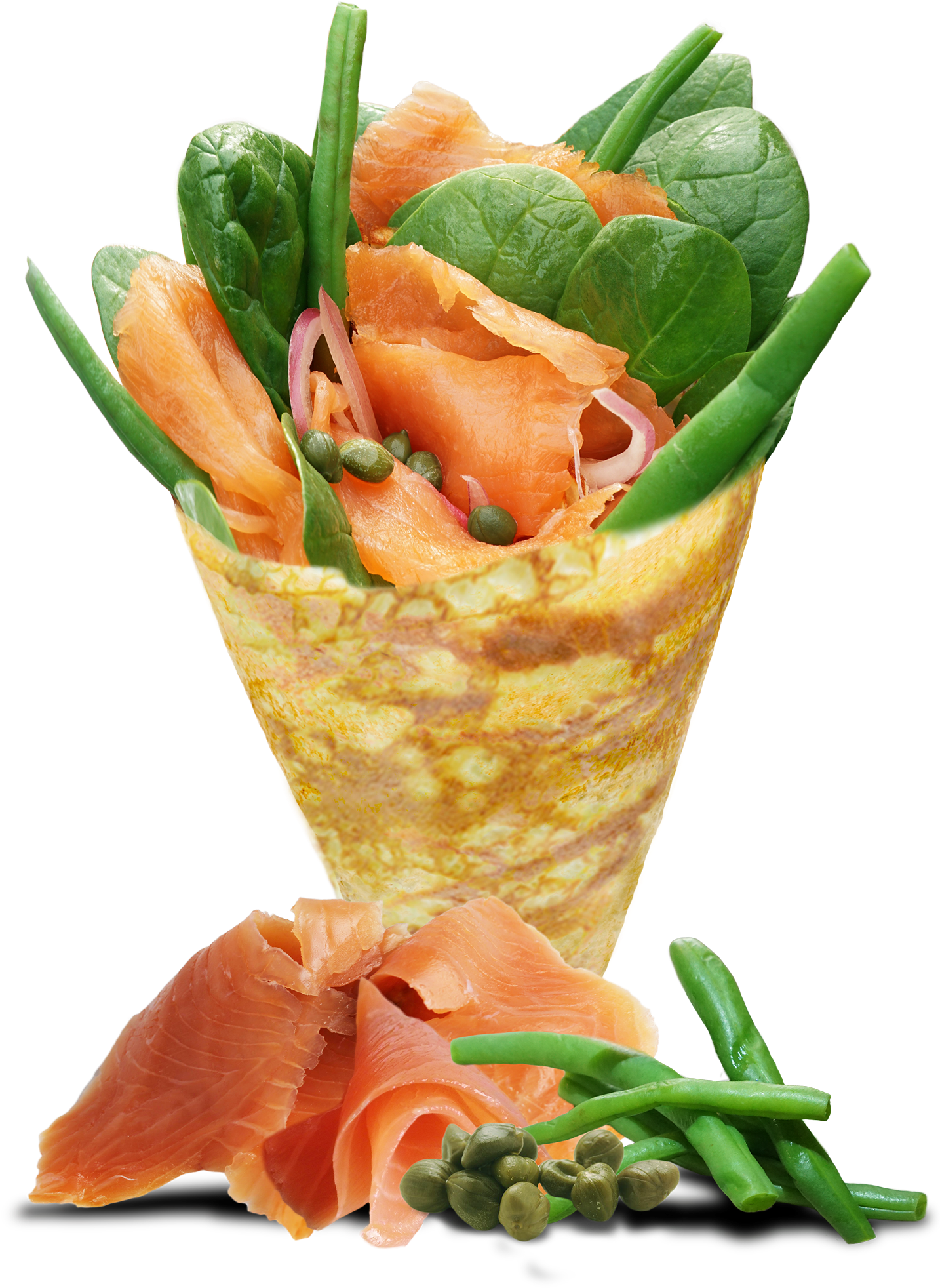 Smoked Salmon - T Swirl Crepe Smoked Salmon (1440x2160), Png Download