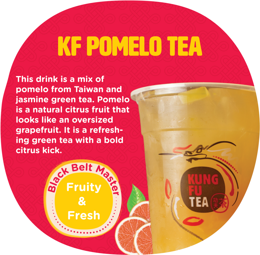 Kung Fu Pomelo Tea From Kung Fu Tea - Bronze (1000x1000), Png Download
