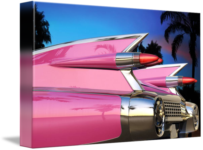 Pink Cadillac Png Vector Free Library - Library (650x480), Png Download