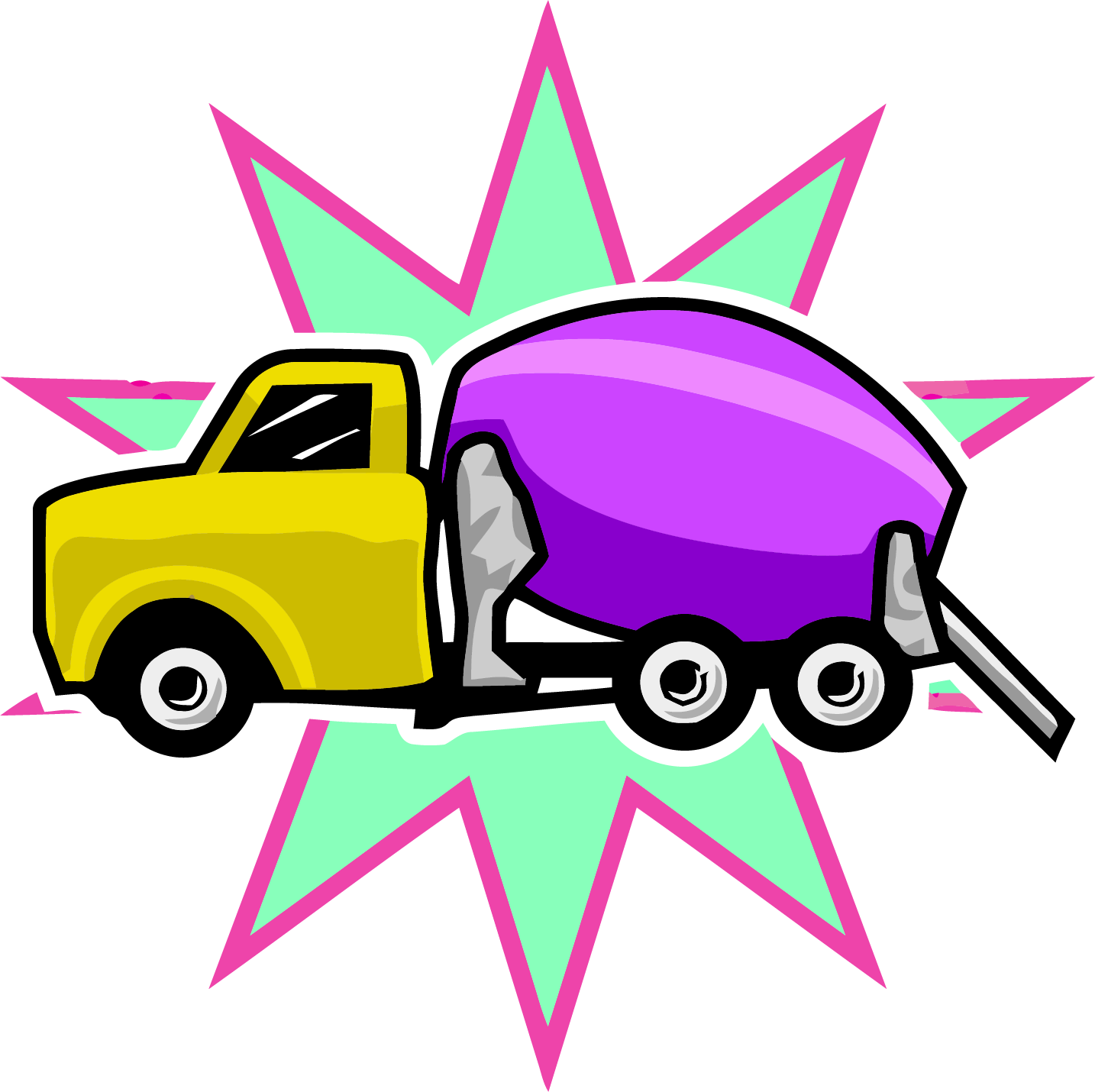 Cement Truck Star Clipart Png - Stop Sign Clip Art (1434x1430), Png Download