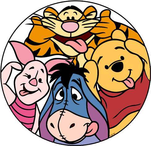 Pooh-friends8 - Winnie The Pooh (495x476), Png Download