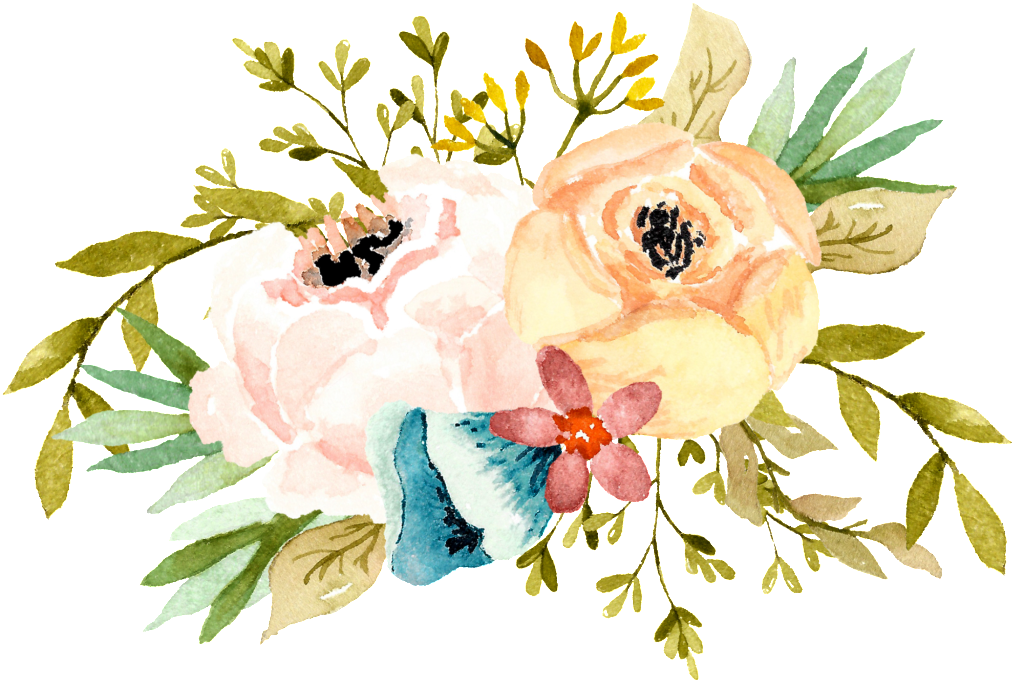 Watercolor Flower - Bridal Shower (1024x699), Png Download