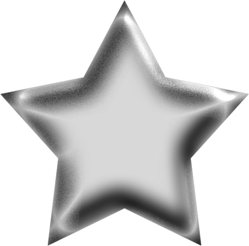 Silver Star Clipart (500x493), Png Download
