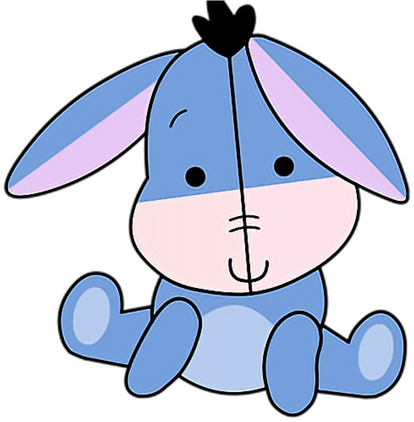 Winniethepooh Eeyore Ihoh Sticker - Stickers Tumblr De Disney (600x500), Png Download