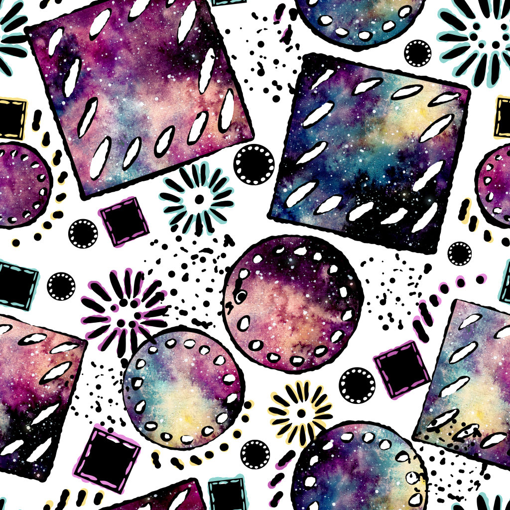 Hand Drawn Gradient Starry Sky Geometry Png Background - Vector Graphics (1024x1024), Png Download