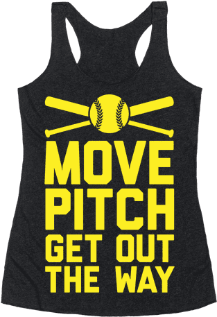 Move Pitch Get Out The Way - Spin Class Pint Glass Racerback Tank Top Top: Funny (484x484), Png Download