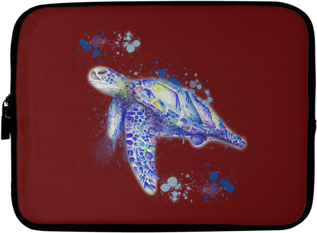 Watercolor Sea Turtle Laptop Sleeves - Laptop (1024x1024), Png Download