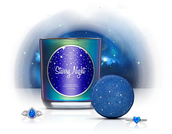 Starry Night - Fragrant Jewels Candles (600x480), Png Download