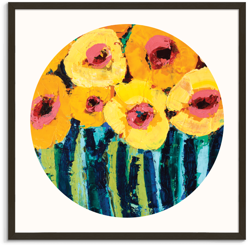 Artist Lane Poppies By Anna Blatman Framed Painting (900x900), Png Download
