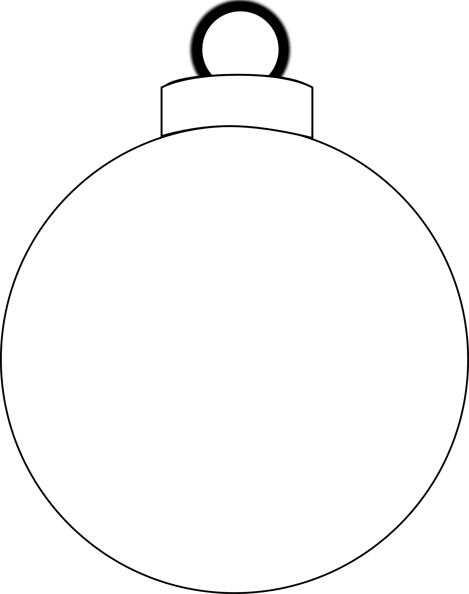 Christmas Ornament Clipart Black And White - Christmas Ball Vector Png (1979x2506), Png Download