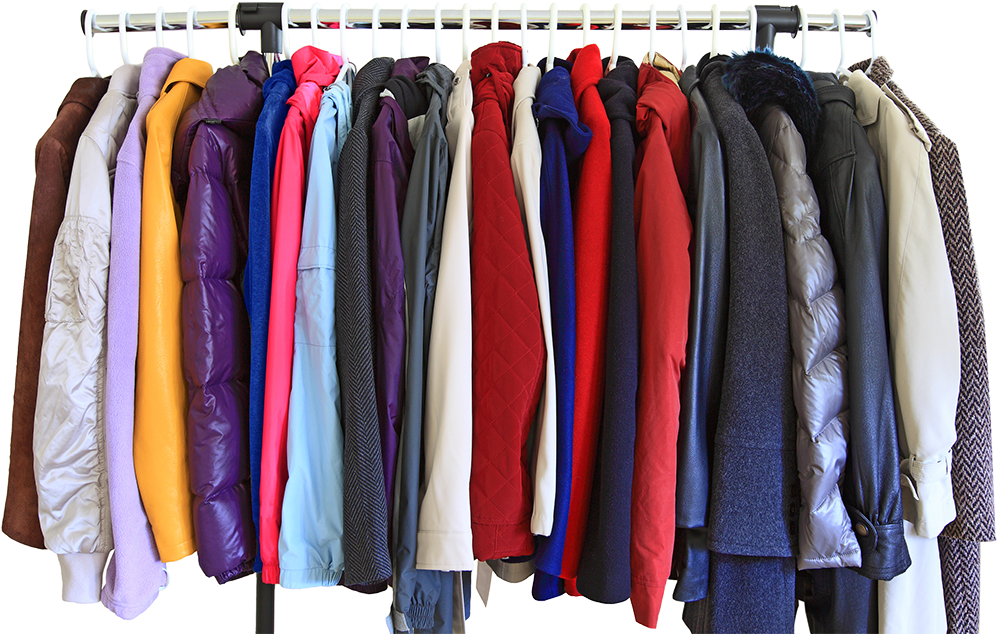 An Assortment Of Coats - Coat Rack With Coats (1024x674), Png Download