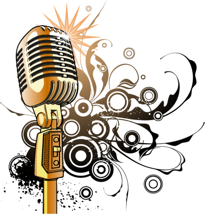 Gold Music Png Png Images - Microphone Design Png (400x417), Png Download