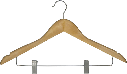 Hooked Hanger With Skirt Clips - Skirt Hanger Png (540x540), Png Download