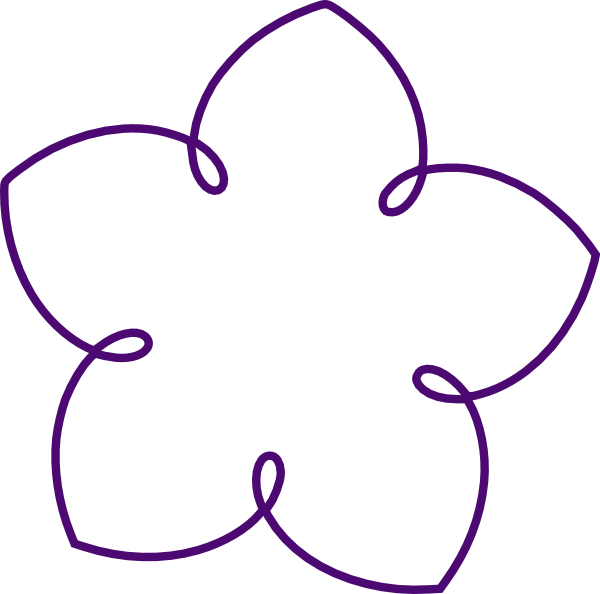 Free Download Oval Outline Clipart - Flower Shape (600x594), Png Download