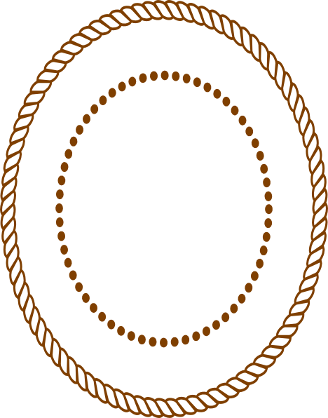 Cowboy Rope Border Clip Art - Rope Circle Vector Png (468x596), Png Download