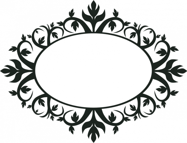 Previous - Vintage Floral Frame Oval Png (653x500), Png Download