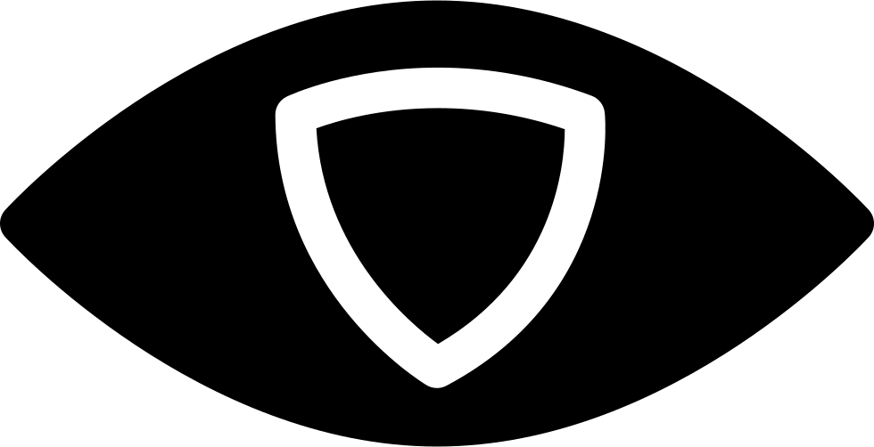 Surveillance Logo Of An Eye Shape With Shield Outline - Symbol (980x502), Png Download
