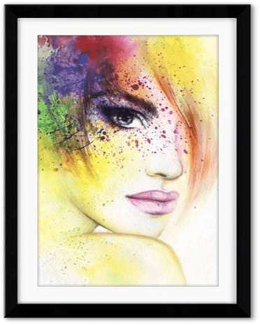 Sale Embellished Beauty - Abstract Watercolor Woman Girl (480x480), Png Download
