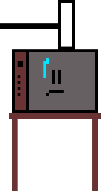 Unlucky Old Tv - Television (500x710), Png Download