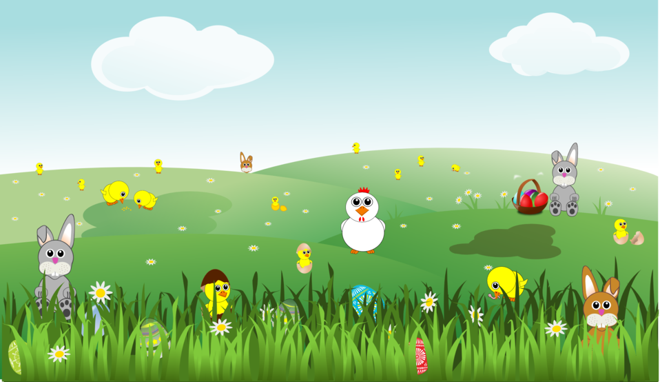 Easter Clipart Landscape - Landscape Clipart (800x462), Png Download