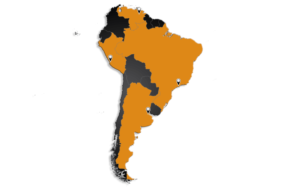 Worldmap 001 Southamerica 2 (1000x666), Png Download