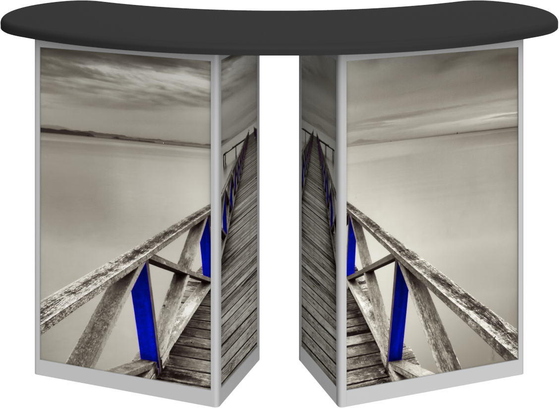 Linear Double Reception Counter (1128x824), Png Download