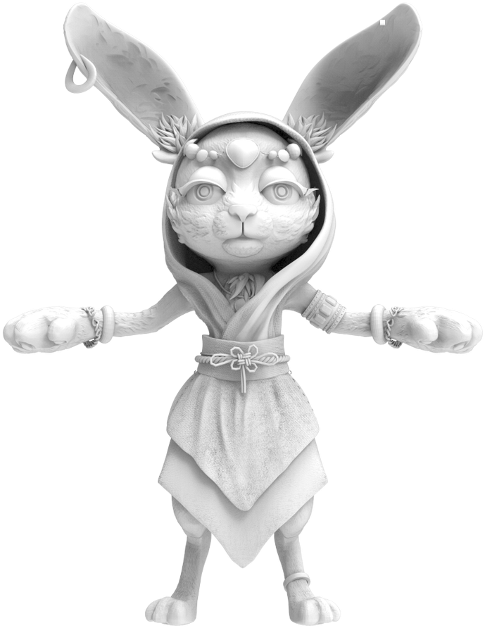 #zbrush #art #3d #modeling #bunny #anthrop #rabbit (1200x900), Png Download