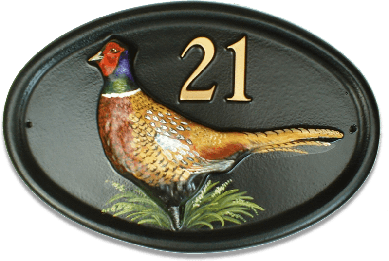 Pheasant Large House Sign (799x537), Png Download